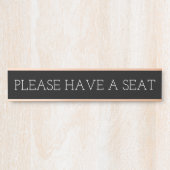 Porte-nom Pour Porte Propre, Respectable et élégant "S'IL VOUS PLAÎT, A (Devant)