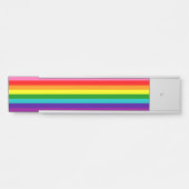 Porte-nom Pour Porte Rainbow LGBT gay flag Name Plate (Devant)