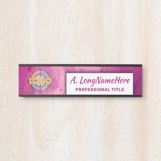 Porte-nom Pour Porte Raspberry Hot Pink Professional Creative Office (Devant)