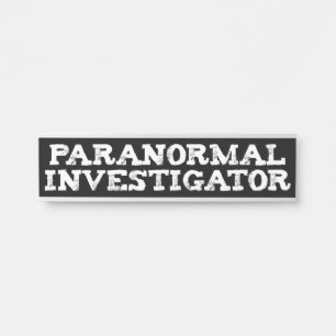Porte-nom Pour Porte Recherche paranormale Chasse aux fantômes