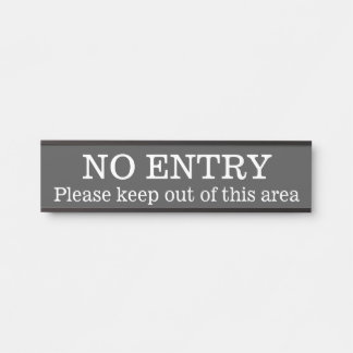 Porte-nom Pour Porte Respectable et propre "PAS D'ENTRÉE"