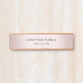 Porte-nom Pour Porte Rose Gold Elegant Modèle Modern Professional (Devant)