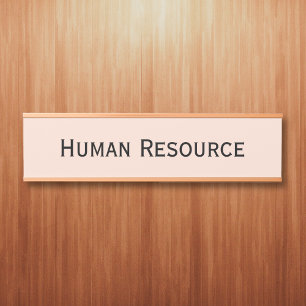 Porte-nom Pour Porte Rose moderne Gold Black Bureau Nom du département