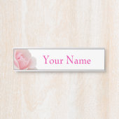 Porte-nom Pour Porte Rose rose (Devant)