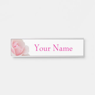 Porte-nom Pour Porte Rose rose