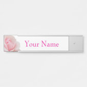Porte-nom Pour Porte Rose rose (Devant)