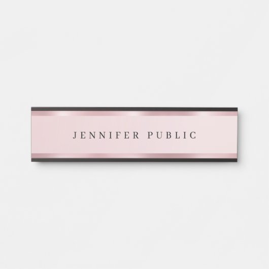 Porte-nom Pour Porte Rosegold Elegant Template Luxurious Rose Gold Glam (Devant)