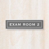 Porte-nom Pour Porte Salle d'examen blanc turquoise pour le cabinet de  (Devant)