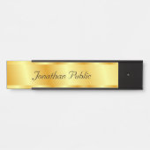 Porte-nom Pour Porte Script manuscrit Faux Or Élégant Glamour (Devant)