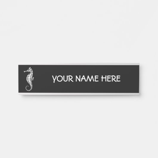 Porte-nom Pour Porte Seahorse White (Devant)