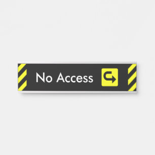Porte-nom Pour Porte Signal de porte "No Access" attirant l'attention