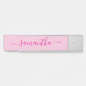 Porte-nom Pour Porte Signature Fille Rose Chaud (Devant)