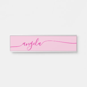 Porte-nom Pour Porte Signature Glam Rose Chaud
