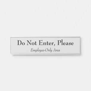 Porte-nom Pour Porte Signe Vintage et classique "Ne pas entrer, s'il vo