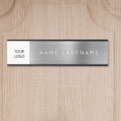 Porte-nom Pour Porte Silver Modern Custom Logo Executive Professional