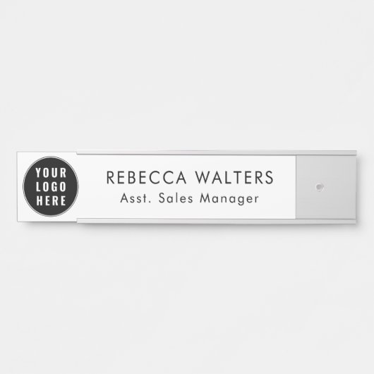 Porte-nom Pour Porte Simple Business Logo Employees Modern Custom (Devant)