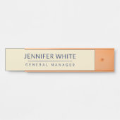 Porte-nom Pour Porte Simple minimaliste élégant moderne (Devant)