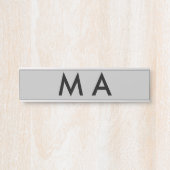 Porte-nom Pour Porte Simple monogram add your name letter man minimal t (Devant)