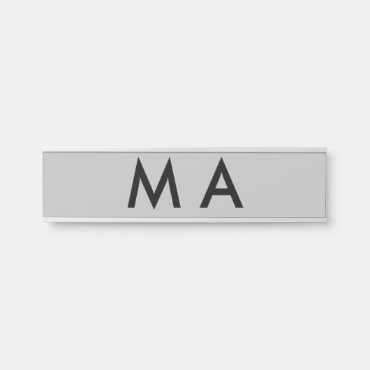 Porte-nom Pour Porte Simple monogram add your name letter man minimal t (Devant)