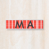 Porte-nom Pour Porte Simple monogramme ajouter votre nom lettre man min (Devant)