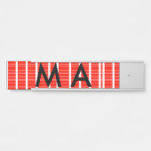 Porte-nom Pour Porte Simple monogramme ajouter votre nom lettre man min (Devant)