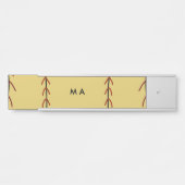 Porte-nom Pour Porte Simple monogramme ajouter votre nom lettre man min (Devant)
