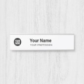 Porte-nom Pour Porte Simple White Business Logo Nom Profession