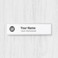 Simple White Business Logo Nom Profession