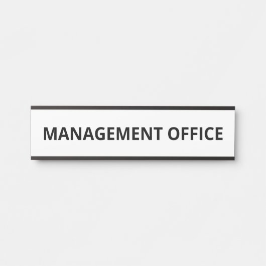 Porte-nom Pour Porte Simple White Management Office (Devant)