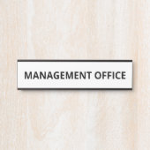 Porte-nom Pour Porte Simple White Management Office (Devant)