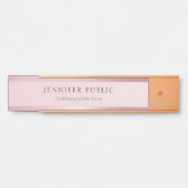 Porte-nom Pour Porte Sophistiqué Rose Or moderne Modèle moderne tendanc (Devant)