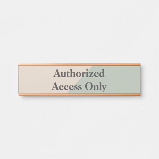 Porte-nom Pour Porte Staff Only Private Workspace Office Boundary (Devant)