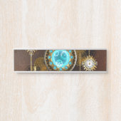Porte-nom Pour Porte Steampunk Rusty Background (Devant)