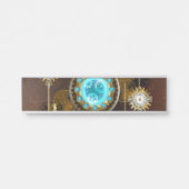 Porte-nom Pour Porte Steampunk Rusty Background (Devant)