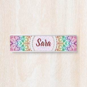 Porte-nom Pour Porte Style accrochant G379 de Mehndi de mandala de