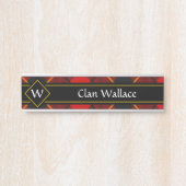Porte-nom Pour Porte Symbole Clan Wallace Tartan Door (Devant)