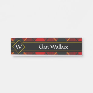 Porte-nom Pour Porte Symbole Clan Wallace Tartan Door