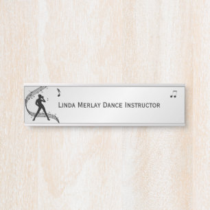 Porte-nom Pour Porte Symbole de la danse de jazz personnalisé