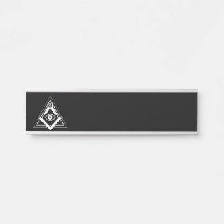 Porte-nom Pour Porte symbole de la franc-maçonnerie