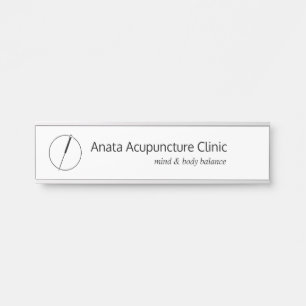 Porte-nom Pour Porte Symbole du logo de l'aiguille de l'acupuncture