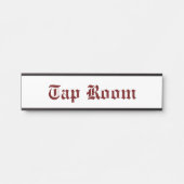 Porte-nom Pour Porte Tap Room Rouge (Devant)