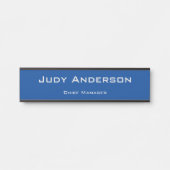 Porte-nom Pour Porte Tendance Deep Blue Professionnel Plain Moderne Élé (Devant)