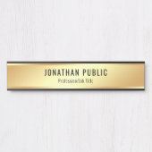 Porte-nom Pour Porte Texte Personnalisé Elegant Or Moderne Modèle Luxe (Devant)