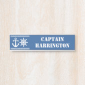 Porte-nom Pour Porte Texte personnalisé nautique et panneau de porte co (Devant)