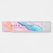 Porte-nom Pour Porte Texture couleur fausse agate pierre (Devant)