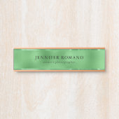 Porte-nom Pour Porte Texture de verre vert iridescente (Devant)