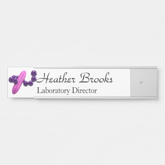 Porte-nom Pour Porte Thème de microbiologie (Devant)