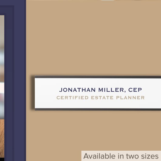 Porte-nom Pour Porte Titre de nom personnalisé classique simple