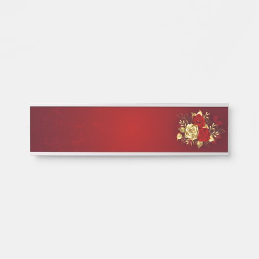 Porte-nom Pour Porte Trois Roses de bijoux (Devant)