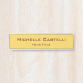 Porte-nom Pour Porte Unique professionnel classique simple (Devant)